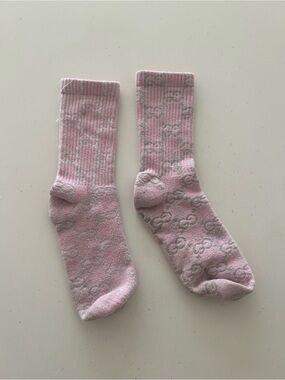 OG rare Imran Potato GG Pink Monogram Crew Socks